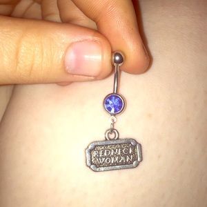 Redneck woman belly ring